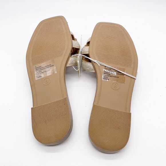 A New Day Women's Maggie Rhinestone Slide Sandal Silver Size 8 - Picture 6 of 8